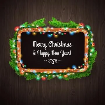 Christmas Blackboard Stock Illustration