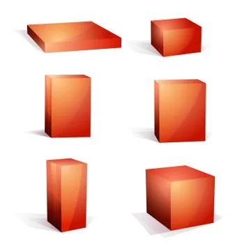 Christmas blank box set Stock Illustration