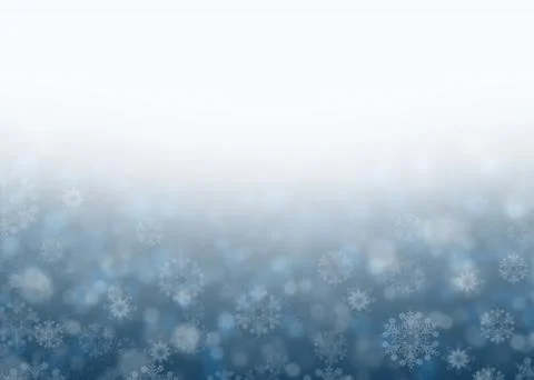 Christmas blue background with snow Stock Illustration