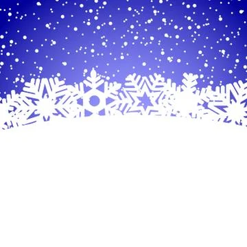 Christmas blue background with snowflakes and light Stock Illustration