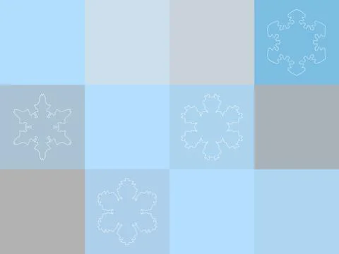 Christmas blue colored seamless pattern with snowflakes イラスト素材