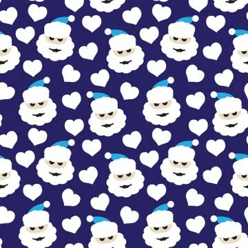 Christmas Blue Holiday seamless pattern background Illustrazione stock