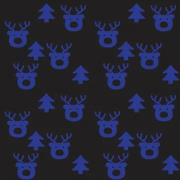 Christmas Blue Holiday seamless pattern background イラスト素材