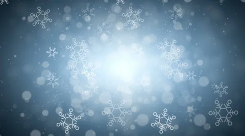 Christmas Blue Snowflake Background Stock Footage 43562246