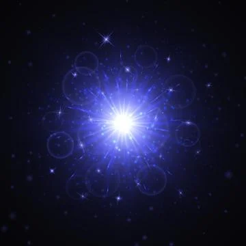Christmas blue star Stock Illustration