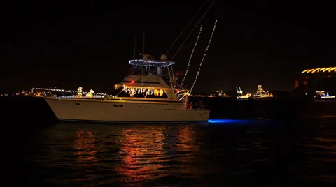Christmas-boat-18 Stock Footage 33805322