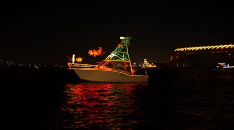 Christmas-boat-2 Stock Footage 33826614
