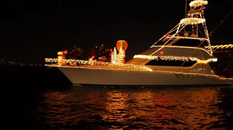 Christmas-boat-5 Stock Footage 33825094