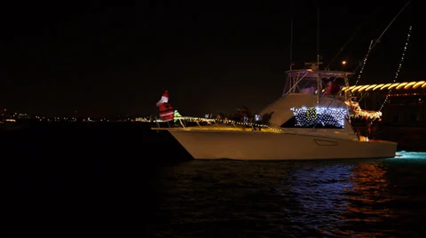 Christmas-boat-8 Stock Footage 33822437