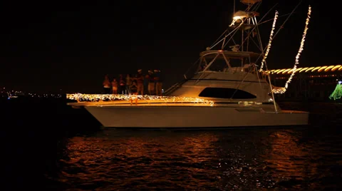 Christmas-boat-9 Stock Footage 33821989