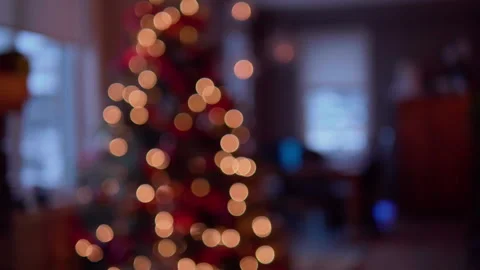 Christmas Bokeh Tree Lights Background Holiday Celebration Video stock 293278768