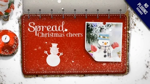 Christmas Booklet 库存 After Effects