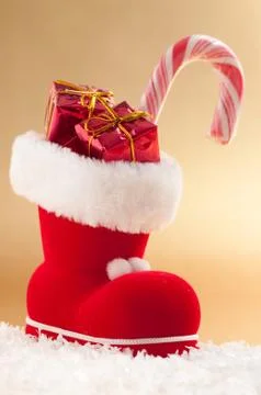Christmas boot Stock Photos