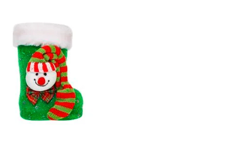 Christmas. Boot of St. Nicholas izolated on white Stock Photos