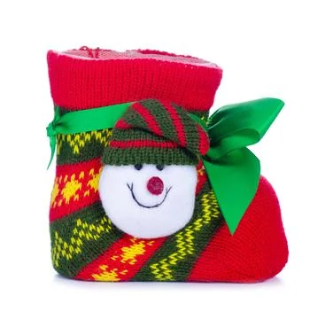 Christmas boots sock Stock Photos