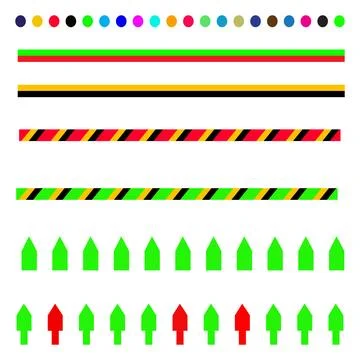 Christmas Border and Divider Vector Collection Stock Illustration