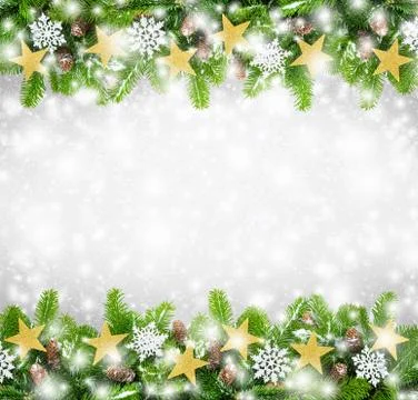 Christmas border background Stock Illustration