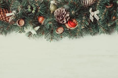 Christmas border design Stock Photos