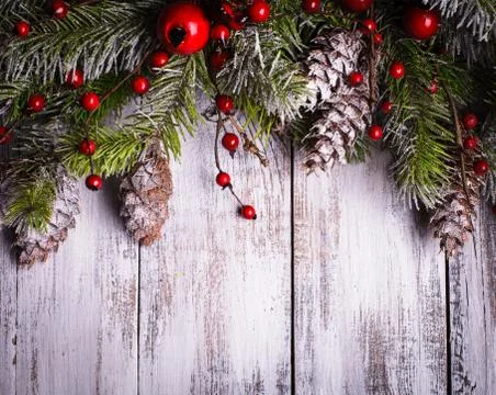 Christmas border design Stock Photos