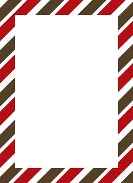 Christmas border frame. Vertical Merry Christmas Candy cane rectangle frame card Illustration
