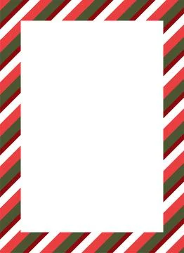Christmas border frame. Vertical Merry Christmas Candy cane rectangle frame card 库存插图