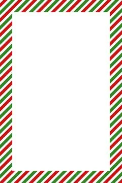 Christmas border frame. Vertical Merry Christmas Candy cane rectangle frame card Illustrazione stock