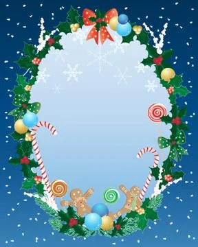 Christmas border Stock Illustration