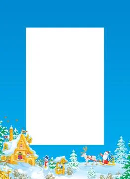 Christmas border Stock Illustration