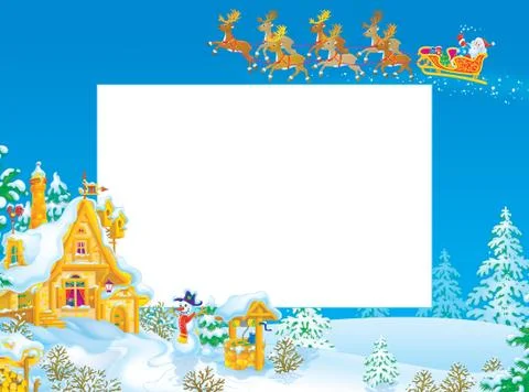 Christmas border Stock Illustration
