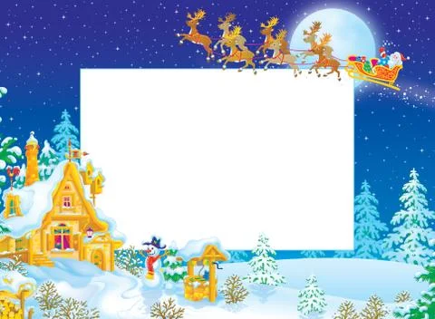 Christmas border Stock Illustration