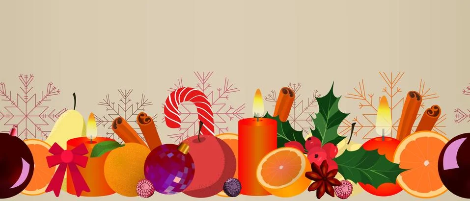 Christmas border Stock Illustration