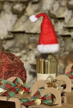 Christmas bottle Stock Photos