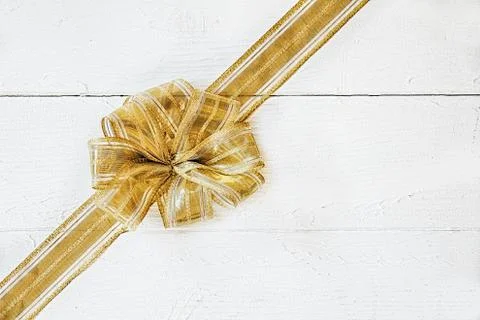Christmas bow with copyspace Stock Photos