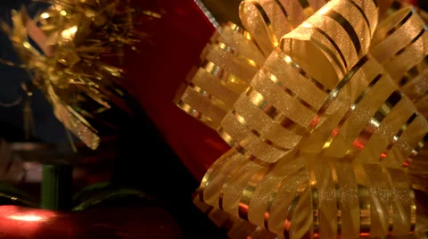 Christmas Bow Stock Footage 32185399