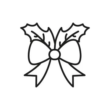 Christmas bow icon vector basic design simple and modern 스톡 일러스트