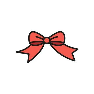Christmas bow icon vector basic design simple and modern Stock Illustration