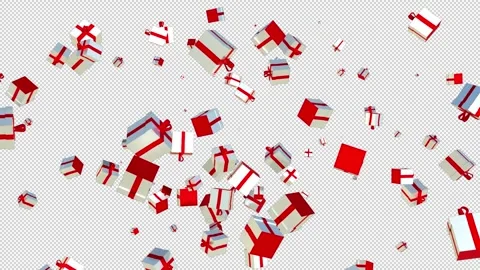 Christmas Box Background Alpha Video stock 343705695