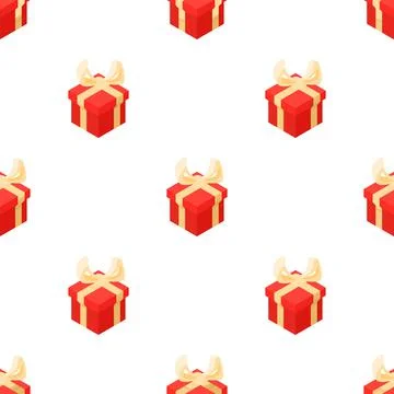 Christmas box pattern seamless vector イラスト素材