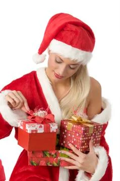 The christmas box Stock Photos