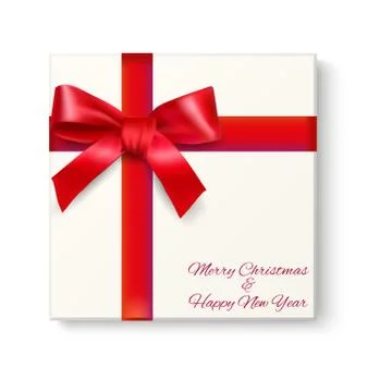Christmas box top view Stock Illustration