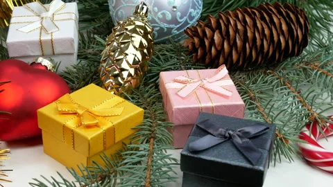 Christmas boxes Stock Footage 234228502