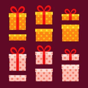 Christmas boxes Stock Illustration