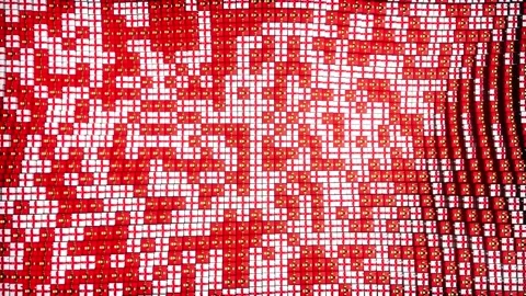 Christmas boxes in wave video effect and camera top view. Winter holiday Stock Footage 274996250