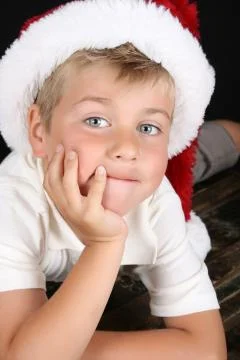 Christmas boy Foto stock