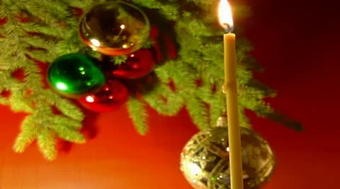 Christmas branch Stock Footage 10573385