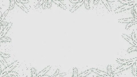 Christmas Branches Frames Motion Graphics Pack Stock Footage 296031161