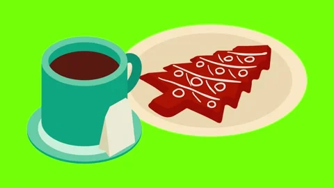 Christmas breakfast icon animation Stock Footage 152575138