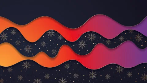 This is Christmas bright background with waves. Stock Illustration