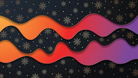 This is Christmas bright background with waves. Stock Illustration