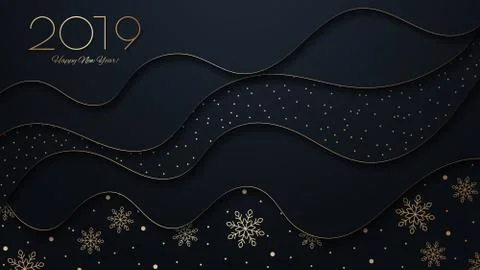 This is Christmas bright background with waves. Stock Illustration